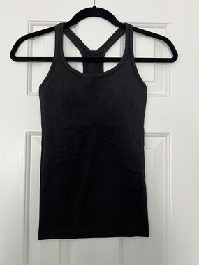 lululemon athletica Black Ribbed V-Back Tank - Ebb Street Tank